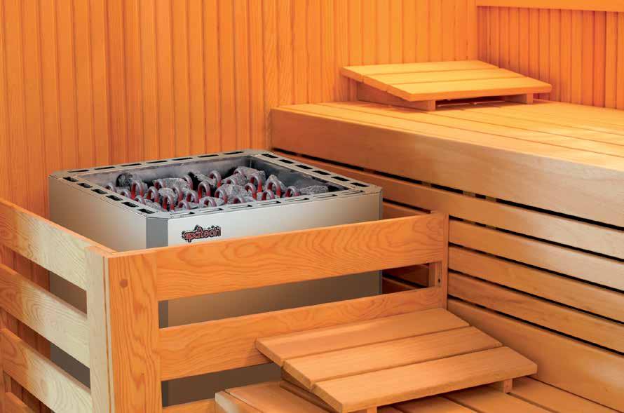 Elektrikli Sauna Isıtıcıları SZT Zemin Tipi Sauna Isıtıcıları SZBT serisine göre daha küçük boyutlara sahip olan bu seri en çok tercih edilen sauna ısıtıcısıdır.