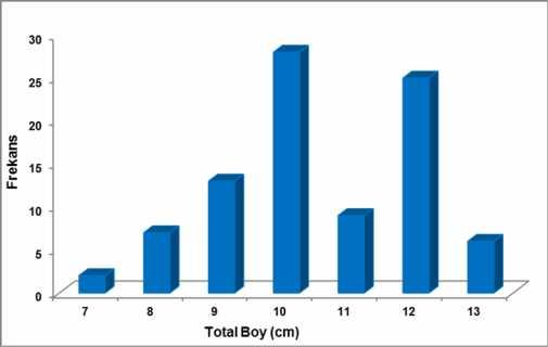 popülasyonuna ait total boyfrekans dağılımı 5.