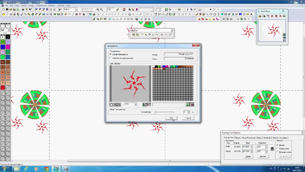 Motif kütüphanesine motif atmak. 1- Motif menüsünden Motif Base i açınız. 2- Selection tool bar daki lasso selection ikonunu tıklayınız.