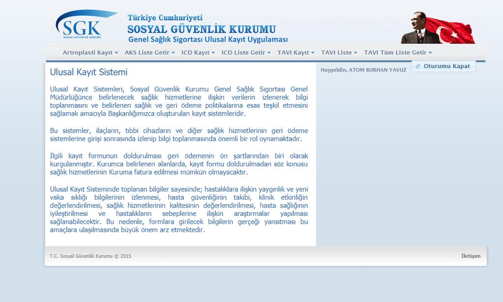 Her form son sayfadaki Kaydet butonuna basılarak kaydedildikten sonra hekim tarafından kaydedilen diğer formlarla birlikte form listesindeki yerini alır. Forma erişim https://medula.sgk.gov.