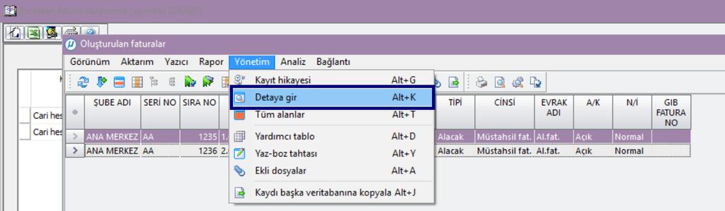 Not: Uygun evrakları birleştir parametresi aktif edilerek Excel'de yer alan uygun satırlar birleştirilmek istendiğinde Stopaj ID leri farklı olursa evraklar