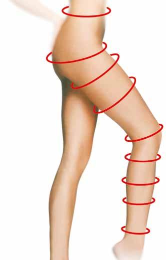 BASINÇ NOKTALARI Solidea therapeutic çoraplar, külotlu çoraplar ve tek bacaklı külotlu çoraplar Elastik basınç uygulama olarak tanımlanan çorapların uyguladığı basınç, kan dolaşımına yardımcı olan ve