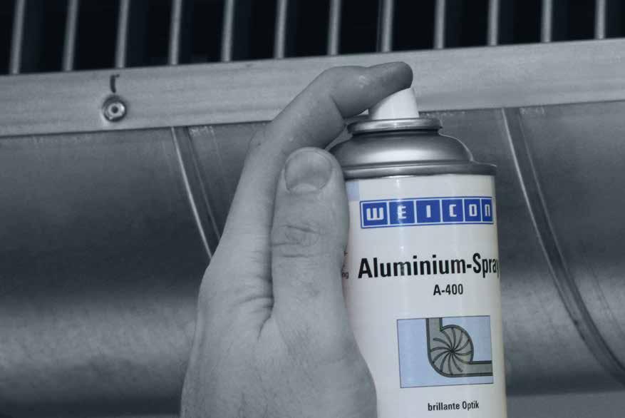 Alüminyum Sprey A-100 Alüminyum Sprey A-400 Mükemmel korozyon koruması Yüksek parlaklık WEICON Alüminyum Sprey A-100 aşınmaya dayanıklıdır, çevresel etkilerin yanı sıra pek çok seyreltilmiş asitlere