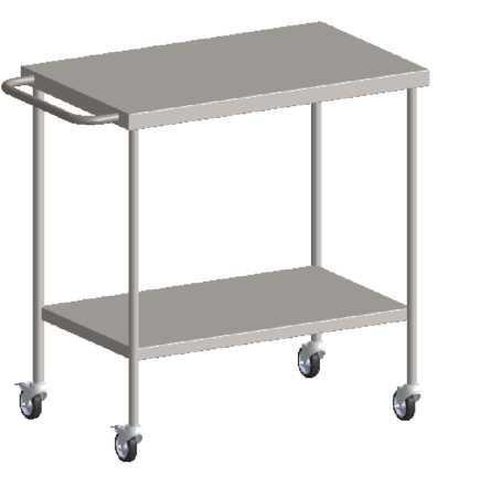 ALET - BOHÇA ARABASI (İTME KOLLU, SIRTLIKLI ) INSTRUMENT/DRESSING TROLLEY