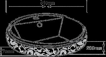 510x510x200 mm Yarım tezgah