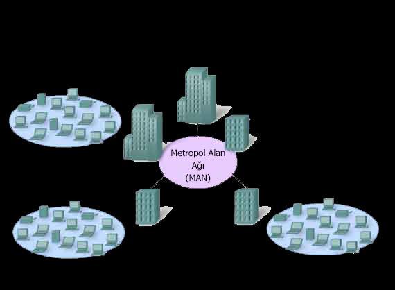 Metropol Alan Ağı (MAN-Metropolitan Area Network) İçerisinden birden çok Yerel Alan Ağı barındıran, bir üniversite kampüsü, büyük bir işyeri,