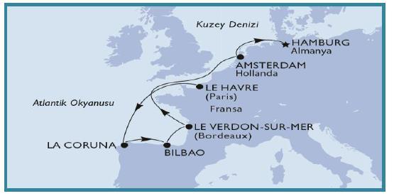 MSC MAGNIFICA ile BATI AVRUPA YAZ 2018 (9 GECE 10 GÜN) Tarih Liman Varış Hareket İstanbulParis, THYTK1821 tarifeli sefer ile uçuş 1 Gün 1 gece Paris te 4* otelde oda kahvaltı konaklama *** *** 2 Gün