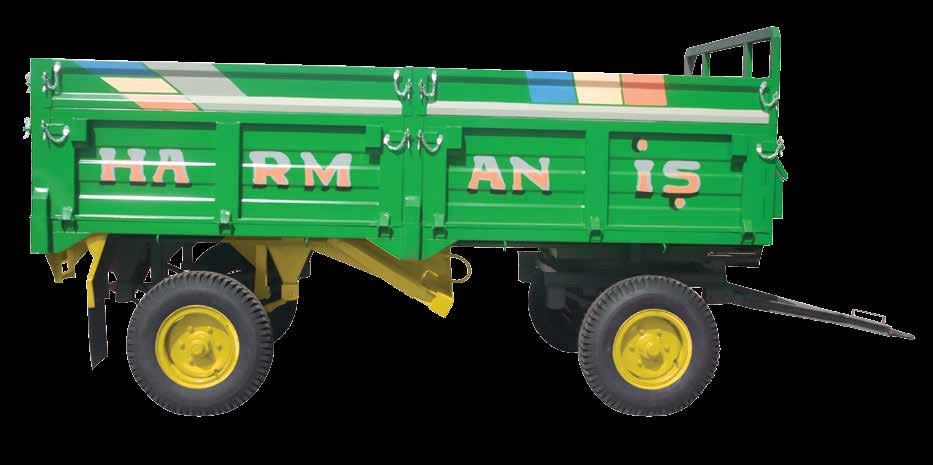 İKİ DİNGİLLİ DAMPERLİ ve DAMPERSİZ RÖMORKLAR TWO AXLE TRAILERS WITH AND WITHOUT DUMPING BODY 8 KENDİ ÜRETİMİMİZ OLAN DİNGİL THE AXLE MANUFACTURED BY US STOP LAMBASI STOPLIGHT KAPASİTE KASA EBADI