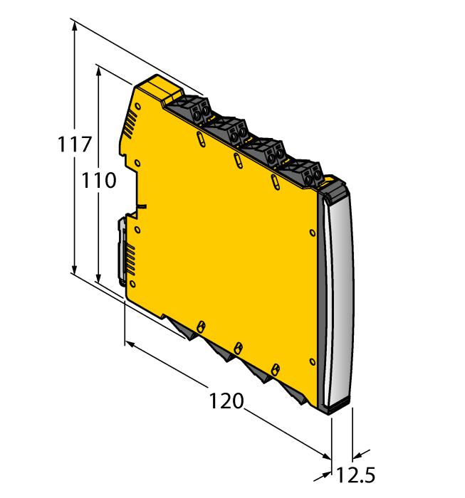 transistor output NO IMX12-DI01-2S-2T-0/ 24VDC 7580020 İzolasyon anahtarlama amplifikatörü, 2 kanallı; IEC 61508 uyarınca SIL2; Pat.