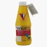 VİRKON S Bileşimi ve Özellikleri Virkon S, güçlü bakterisid, virüsid ve fungusit çok amaçlı bir dezenfektandır. İçeriğindeki peroksijen bileşikleri ve organik asitler sayesinde güçlü etkiye sahiptir.