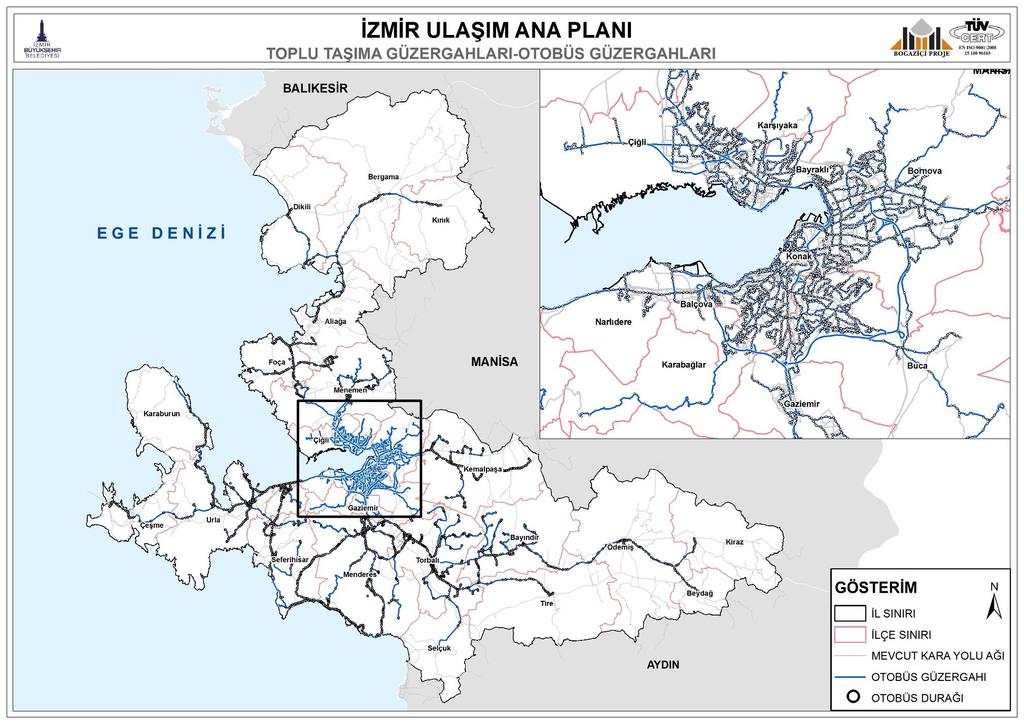 İZMİR BÜYÜKŞEHİR BELEDİYESİ ALANI KENT İÇİ VE YAKIN ÇEVRE İZMİR