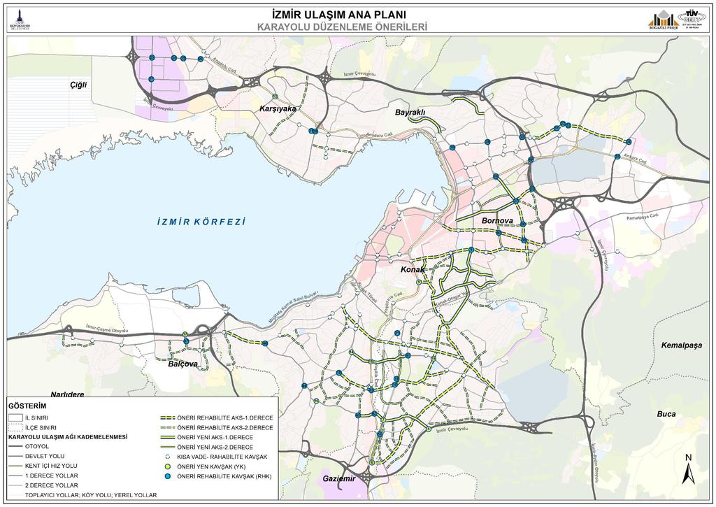 İZMİR ULAŞIM ANA PLANI İZMİR BÜYÜKŞEHİR BELEDİYESİ ALANI KENT İÇİ VE