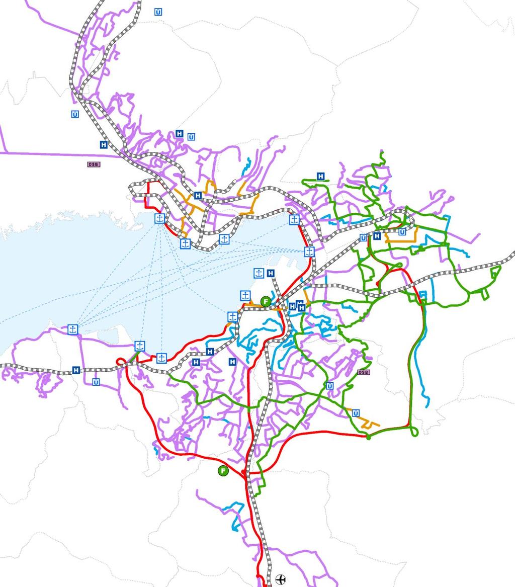 Merkez Kent Hat Kademelenmesi Yaklaşımı Raylı Sistem Deniz Ulaşımı Özel Hatlar Transit