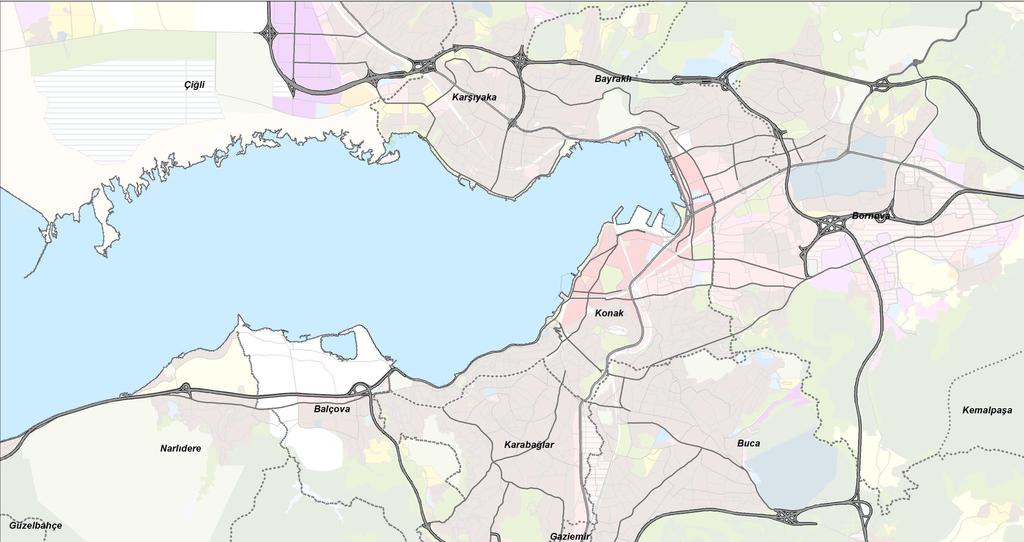 Y Sasalı Yaşam Parkı Foça OSB Çiğli Atatürk OSB TM Çiğli Karşıyaka DH H Bisiklet Ulaşımı Önerileri Evka 3 Bornova Homeros Vadisi Mevcut Bisiklet Yolu Kısa Vadede Planlanan Orta ve Uzun Vadede