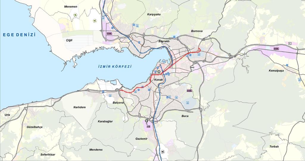 Uzatması Konak Tramvayı Halkapınar-Otogar HRS Hattı Buca Tramvayı Buca