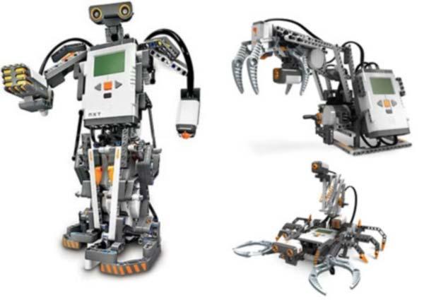 132 Şekil 8.1 Farklı şekillerde dizayn edilmiş NXT robotu 8.1.1.1 NXT Brick gömülü bilgisayar sistemi Lego NXT Mindstorms robotunun beyni olarak kullanılan kontrol modülü gömülü bilgisayar sistemli NXT dir.