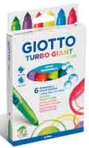 Giotto Turbo Giant BS 7272:2008 Jumbo kesik uçlu keçeli kalem. 7,5 mm kalınlığında, uzun süre dayanıklı ve güçlü keçe uç.