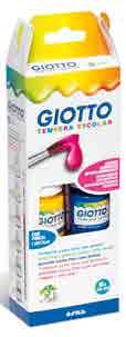 Giotto Guaj Boya 25 ml + Fırça 25 ml çevirmeli kapaklı potta, yüksek kaliteli poster renkler. Mükemmel kapatıcılık kapasitesinde su bazlı renkler.