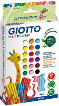 CONSERVA QUI IL PATPLUME DOPO L'UTILIZZO PRESERVE HERE THE PLASTICINE AFTER USE Giotto Patplume Çocukların renk