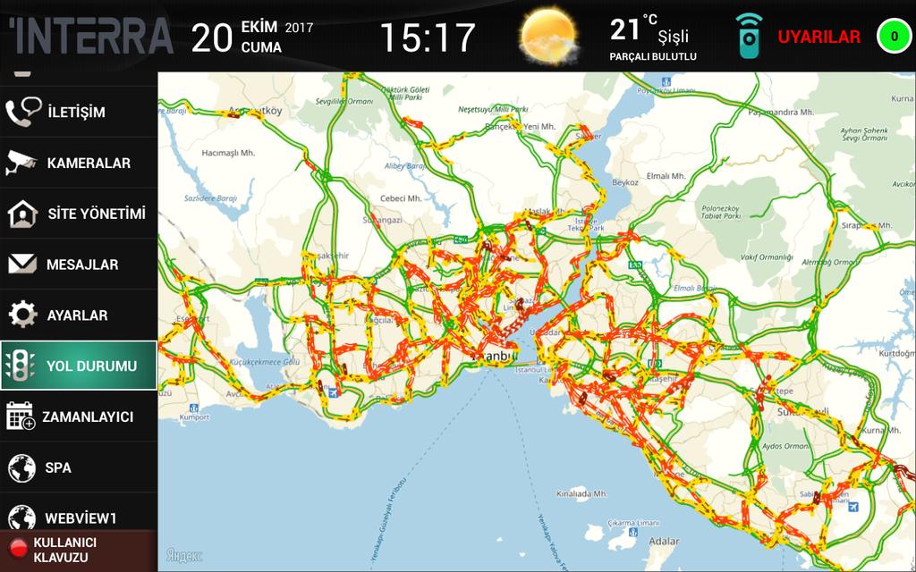 Haritayı yakınlaştırabilir veya