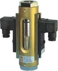 Akışmetreler / Akış şalterleri / Kontrolör DSV - 3 Değişken alanlı Su: 0,25-1,25 l/min 10-130 l/min t max
