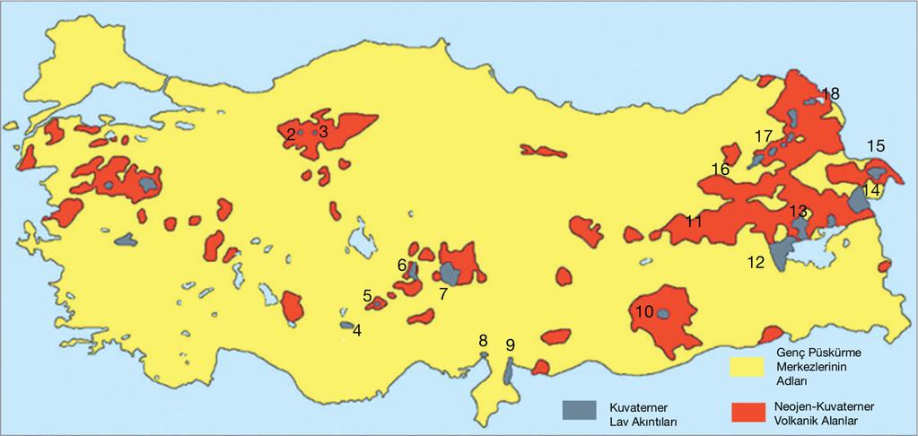 Yayınevi TRKİYE DE BUZULLAŞMA GÖRLEN DAĞLAR Türkiye de buzullaşma görülen başlıca dağlar. Türkiye de Volkanizma Türkiye de jeolojik açıdan pek çok döneme ait volkanik araziler gözlenebilmektedir.