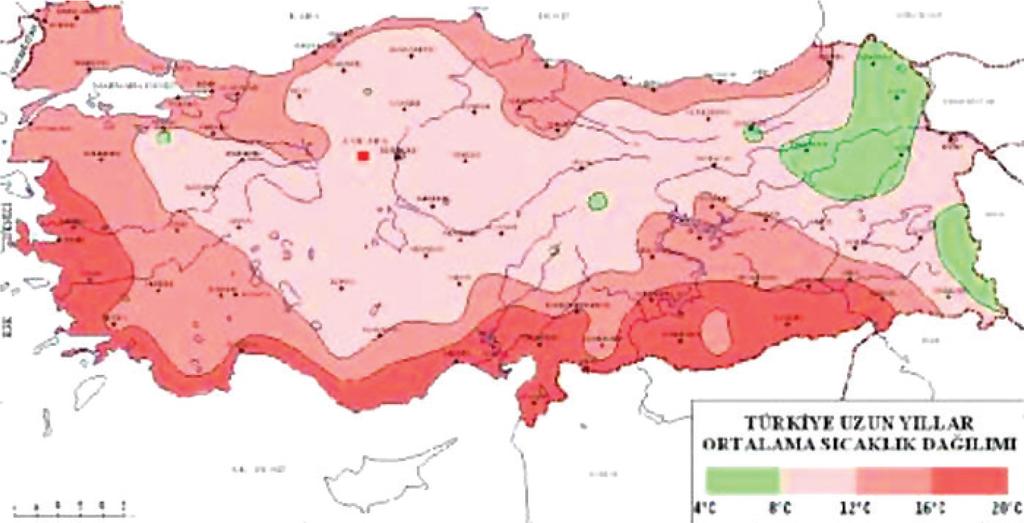 Yayınevi Türkiye de ıcaklık Dağılışı ıcaklık dağılışını etkileyen önemli özelliklerden birisi karasallıktır. Karasallık iç bölgelere gidildikçe deniz etkisinden uzaklaşılması ile ortaya çıkar.
