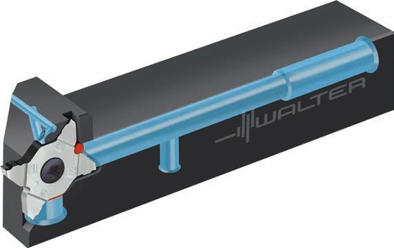 20 20 ve 25 25 mm A2120-P/A2121-P takım tutucular kullanıldığında doğrudan soğutma sıvısı aktarımı İçten soğutma bağlantısı G1/8 Talaş yüzeyinde hassas soğutma Ayar pimi ile sabitleme Kuvvet uygulama