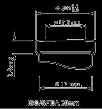 Şeffaf Flakonlar 1 Şeffaf Enjeksiyon Şişeleri, ISO/SFDA 20 mm Kapama, USP Type I, II, III Ürün Kodu Hacim Dolum Hacmi Silme Hacim Ağırlık Kafa Şekli Yükseklik Çap USP