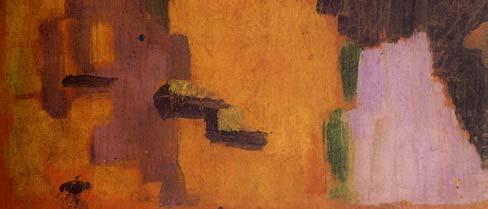 der (İpşiroğlu ve İpşiroğlu, 1977). Paul Sérusier 1888 gibi erken bir tarihte ustası Gauguin in etkisiyle nerdeyse soyut denebilecek bir resim yapar: Tılsım.