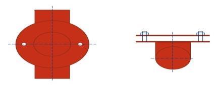 Yatağı bearing for downpipe bracket with vulcanised rubber 10104 50 0,80 1 11,12 10024 70