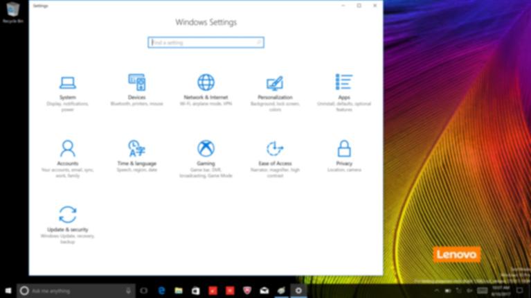Bölüm 2. Windows 10 u kullanmaya başlayın Ayarlar Ayarlar temel görevleri gerçekleştirmenizi sağlar. Sağ üst köşede yer alan ayarlar arama kutusu ile daha fazla ayar seçeneklerini arayabilirsiniz.