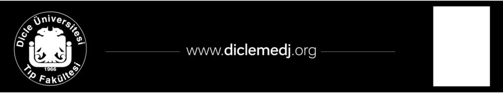 Haziran, Eylül, Aralık) yayınlanan çift-hakemli dergidir. Dicle Medical Journal is a quarterly (March, June, September, December), peer-reviewed journal.