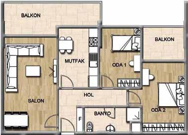 ARA KAT TİP 3 Salon: Mutfak: Oda 1: Oda 2: Hol: Banyo: Balkon: Balkon: 21.50 m 2 10.00 m 2 10.50 m 2 12.70 m 2 8.60 m 2 5.50 m 2 12.50 m 2 6.00 m 2 1. Kat 2. Kat 3. Kat Net: Brüt: 98.00 m 2 129.