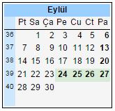 EYLÜL 19 işgünü 1. 14 Eylül 2015 2015-2016 ÖĞRETİM YILININ BAŞLAMASI 2. 01 Eylül Dünya Barış Günü 3. 19 Eylül Gaziler Günü 4. Eylül ayının 3. Haftası İlköğretim Haftası 5.