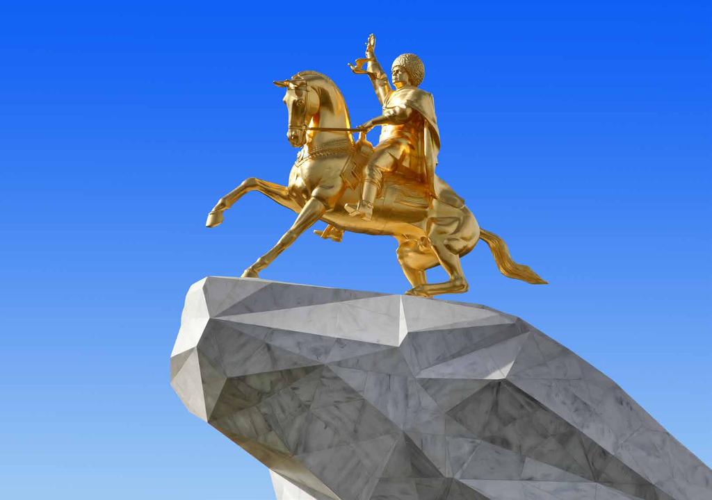 presi dent monument heykel türkmenistan Yıl