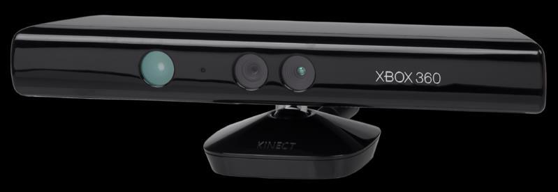 Şekil 1.1: Kinect 360 Kinect in algılayıcı kameraları, derinlik bilgisi, renk verileri ve iskelet takip verilerini içermektedir.
