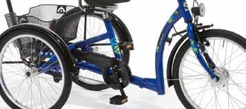 Ekstra alçak ve geniş kadro bisiklete kolay binmeyi ve inmeyi mümkün