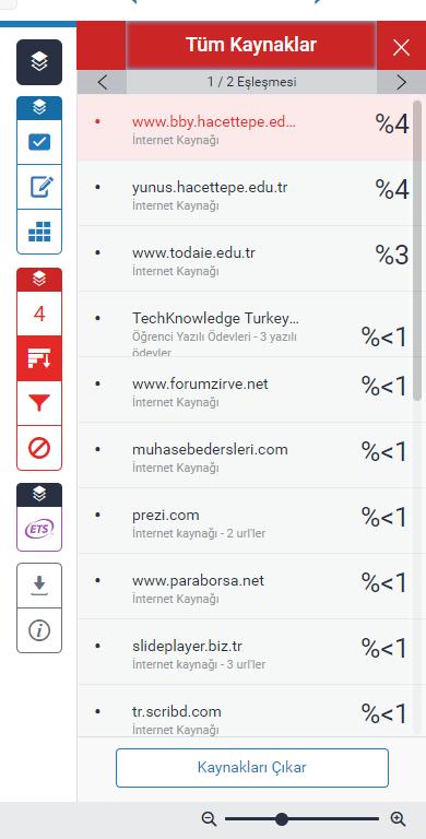 Benzeşim Oranı ve Detayları Üzerine Çalışma Alanı - 5 Yanlışlıkla çıkardığınız eşleşmeyi tekrar orana dahil etmek