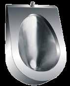 Surface Mounted Urinal, Stainless Steel 37 x 36 cm