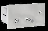 Steel Liquid Soap Lock System, 1 lt Capacity, Horizontal 12 x 20,6 x 7 cm ES 134 Paslanmaz Çelik Sıvı Sabunluk Kilit Tertibatlı, 1 lt Kapasiteli,