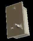 6 cm ES 135 Paslanmaz Çelik Sıvı Sabunluk Kilit Tertibatlı, 1 lt Kapasiteli, Dikey Stainless Steel Liquid Soap Lock System, 1 lt Capacity,