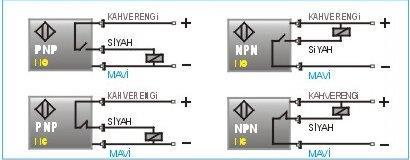 Manyetik sensörün elektrik sembolü ve bağlantısı Reed