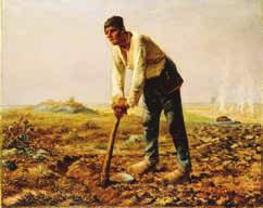 Yolda ve tarlalarda çalışan işçilerin ağır günlük çalışmalarını, eski, solmuş giysileri, güneşten yanmış yüzleri ve nasırlaşmış ellerini bütün gerçekçiliğiyle resmetmiştir (373, 374. görsel).