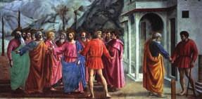 görsel: Tapınağa Sunuş, Giotto, 1304-1306, Scrovegni Kilisesi, Padova Erken Dönem Hristiyan resminin donuk ve kalıplaşmış görünümüne canlılık getirmiş ve İtalyan sanatını Bizans resminin etkisinden