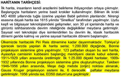 HARİTANIN TANIMI: Yeryüzünün tamamının veya bir parçasının kuşbakışı görünümünün, matemetiksel yöntemlerle, istenilen ölçeğe göre küçültülerek, özel işaretlerle,