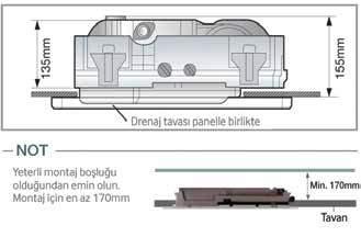 Tek Yöne Üflemeli Kaset İnce ve Kompakt Tasarım İnce ve kompakt tasarım ile kolay kurulum, rahat bakım Yalnızca 135 mm yüksekliğinde olan Tek Yöne Üflemeli İnce Kaset, dünyanın en ince iç ünitesidir.