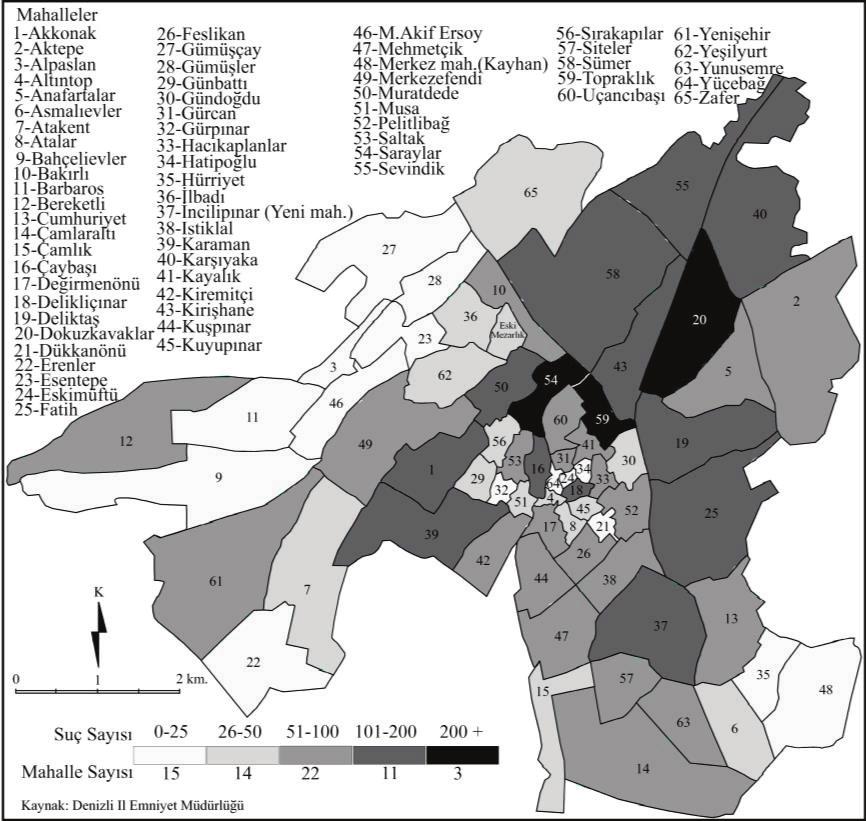 16 Polis Bilimleri Dergisi 15 (2) 2013 şehrin kuzeybatı kesiminde yer alan Yeşilyurt, Bahçelievler, Barbaros, Alpaslan, Esentepe, Gümüşler ve Gümüşçay mahallelerini içine almaktadır.