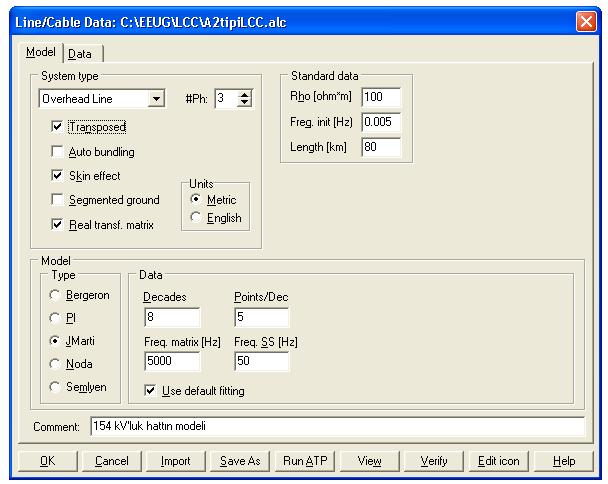 . Örnek güç sstemnn AP model (AP model of sample power system) Şekl E1.3.