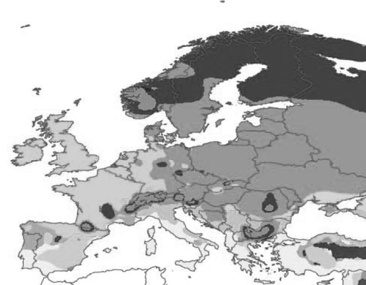 Doğal Kaynaklar - Enerji 75 Figür 5: Köppen- Geiger iklim tipi Avrupa ve Orta Doğu haritası Isı kaynakları: 1. Radyatörler ve ısıtıcılar 2.